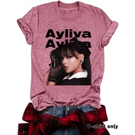 AYLIVA Women's Printed Short Sleeve T-shirt - Stylish New Arrival 2025