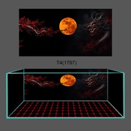 3d Glue Decal Painting, Aquarium Fish Tank Sticker, Arowana Fish Tank (Back Sticker Painting)