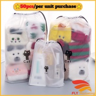 ⭐50pcs⭐ Cute Cat Drawstring Organizer Waterproof Cloth Clothes Storage Bag Door Gift Drawstring Bag 