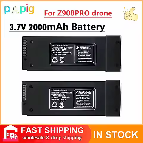 Z908 Pro Max Dron Battery 3.7V 2000mAh For Original Z908 Max Brushless Motor Battery Z908Pro RC Quad