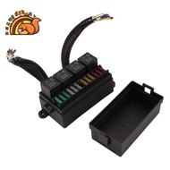 12V Car Fuse Relay Box Pre-Wired Fuse and Relay Box with 4 Relay 12 Way ATC/ATO Fuses Sealed 12V Rel