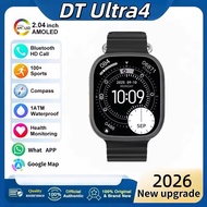 2026New Original Watch DT Ultra 4 Smart Watch Men Google map NFC GPS Tracker HD BT Call IP68 Waterpr