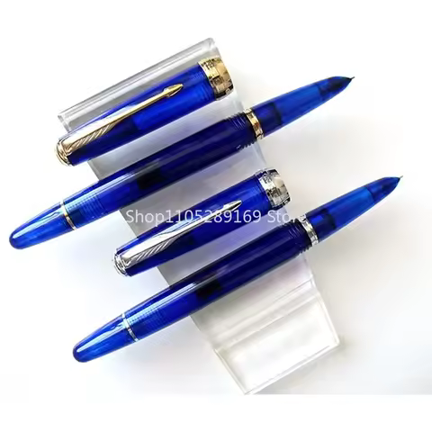 Yongsheng 618 Fountain Pen Toso Transparent F Nib 0.5mm Piston Ink Pen For Writing School Business O