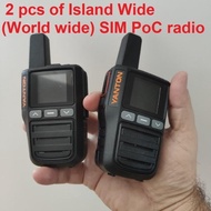 Singapore stock, 2 pcs of Island Wide PoC SIM radio Yanton T-X3 Android PoC 4G/3G GPS Wifi Bluetooth Radio