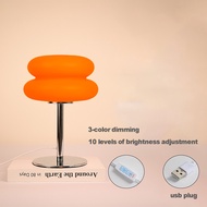 Bedroom Bedside Lamp Creamy Style Table Lamp USB Plug Tri Color Dimming Living Room Study Atmosphere