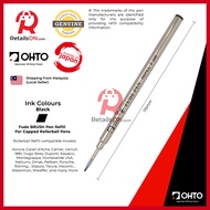 OHTO Refill F-300 Fude Brush Pen Refill for Rollerball Pen | Standard Euro Style Brush refill for Ro