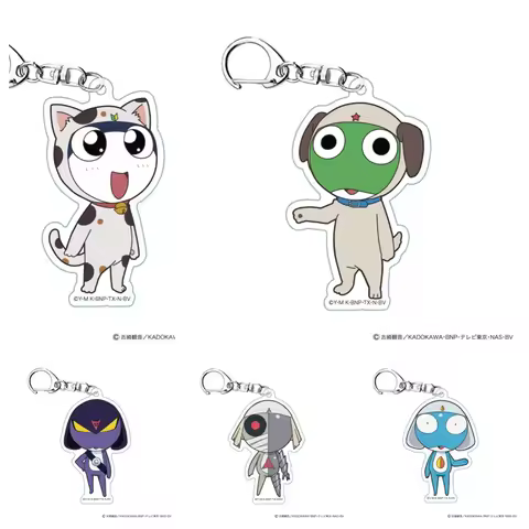 6CM hot Anime Tamama Giroro Kururu Acrylic Keychain Model Cosplay Characters Ornament Accessories Go