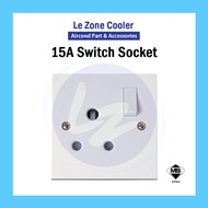 UMS Crown 15A Switch Socket Plug Socket Electrical Socket Outlet Unswitch Socket Plug