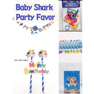 [🇸🇬LOCAL] Baby Shark Birthday Banner / Party Blower / Paper Bag / Cake Topper