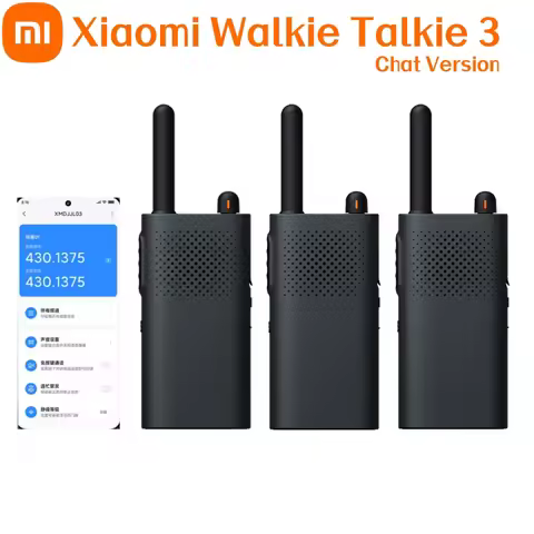New Xiaomi Walkie Talkie 3 Chat Version 3W Transmission Power Fast Frequency Match Type-C 1-5km Dist