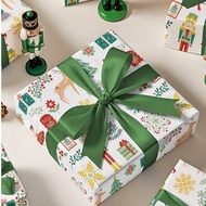 1 Roll + 43cm*500 Cm (17 Inches *16.4 Feet) + Christmas Gift Wrapping Paper + Nutcracker And Balleri