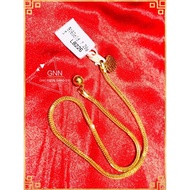 Emas 916 Tulen Rantai Kaki Jing Long 916 Emas Gold