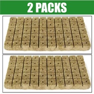 Rockwool Blok Anak Benih | 岩棉育苗块 | Rockwool Seedling Starter Block 50pcs | Media Tanam Hidroponik
