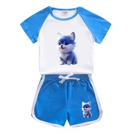 COD 2026 Boys Girls Summer 2025 New Style Children Summer Clothes Pure Cotton Short-Sleeved t-Shirt 