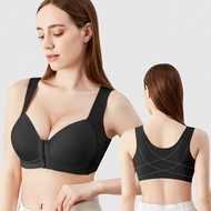 FallSweet Plus Size 34-44 Push Up Underwear Womens Front Buckle Bralette Posture Corrector Bras Seam