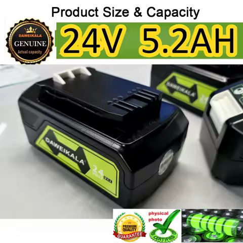 for Greenworks 24V 5.2Ah Actual capacity Lithium Battery for Greenworks lawn mower 24-48V Tools MO24