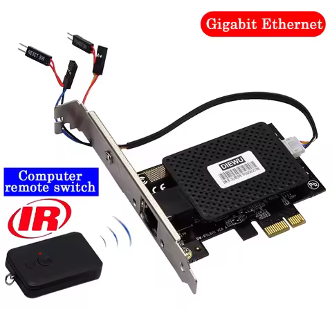 1000Mbps 1G Gigabit Ethernet PCI-E PCI Express computer Desktop PC power Switch on/off Switch RJ45 L