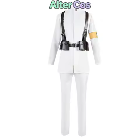 Attack on Titan Marley Officer Cosplay Costume – Final Season White Military Uniform Full Set