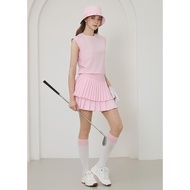 Logo Lettering Double Pleated Culottes - DF2WCU434M / L.PINK