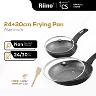 CS-Kochsysteme Anti-Lekat Aluminium Kuali Goreng Set Kombo (24CM + 30CM) 085889 Frying Pan