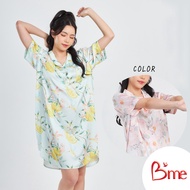 Bme ชุดนอนรูปแบบกระโปรงแขนสั้น คอปกฮาวาย รุ่น ME8604 มี 4 สี สีเขียว สีดำ สีชมพู สีฟ้า