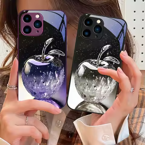 Transparent Crystal Apple For IPhone 16 Pro Max 15 Pro 14 13 12 Mini 11 XS M Ax XR 7 8 Plu SE 2022 T