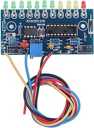 LED Audio Level Indicator Module, 10 Segment VU Meter Board with 11pcs 3mm LEDs, Preamplifier Level 
