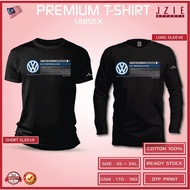 T-Shirt Cotton Volkswagen Shirt Lelaki Shirt perempuan Baju lelaki Baju perempuan lengan pendek lengan panjang