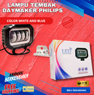 LAMPU TEMBAK SUPER TERANG/4 MATA PHILIPS SOROT LED MOTOR  LAMPU AES D2 LASER PRO LIGHT 20W 2 WARNA