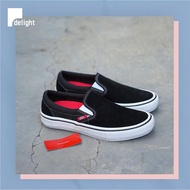 Sepatu Vans Slip On Pro Black White Pop Cush Insole 2020 Original