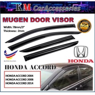 Honda Accord 2004 2008 2014 MUGEN Air Press Door Visor Window Sun Shields Sun Protector Cover