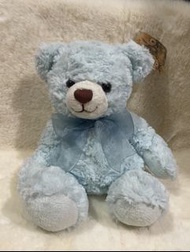 COLOR RICH粉藍色蝴蝶結泰迪熊毛公仔 COLOR RICH Blue Teddy Bear Plush Doll with Ribbon