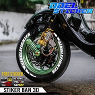 Tire Sticker Tire Font/ Tire Bomb/ 3D Tire Sticker Why Single Fighter 3D Doel Rim Sticker