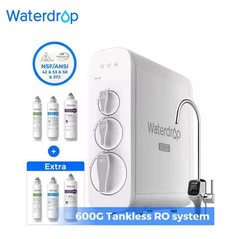 Waterdrop - G3 Reverse Osmosis System, with WD-G3-CF Filter, WD-G3P600-RO Filter, WD-G3-CB Filter - 