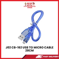 J02 CB-162 USB TO MICRO CABLE 28CM (DELIVER BY NILAI & SEREMBAN)