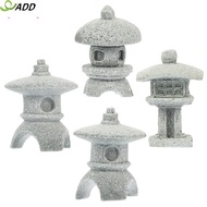 ADD Retro Gazebo Chinese Lanterns Mini Pagoda Model Decoration Stone Miniature Statue Sandstone Home