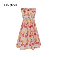 Dixie Flower Print Smocked Girl Dress