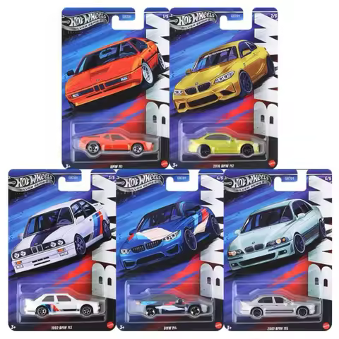Hot Wheels GRT01 BMW M1 M2 M3 M4 M5 Alloy Car Models Set - 1:64 Scale Diecast Collection, Limited Ed
