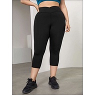WOMEN LEGGING BLACK |  THREE QUARTERS | Stretchable |  TIGHTS/SELUAR