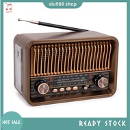 (xiu988) Portable FM AM SW Radio Vintage Radio Wireless  Speaker with LED Flashlight Support TF Card