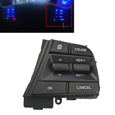 Blue Backlight For Hyundai Accent 1.6L 2019 2020 2021 2022 Steering Wheel Button Cruise Control Swit