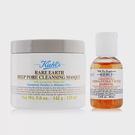 KIEHL’S 契爾氏 亞馬遜白泥淨緻毛孔面膜(125ml)-國際航空版+金盞花植物精華化妝水(40ml)