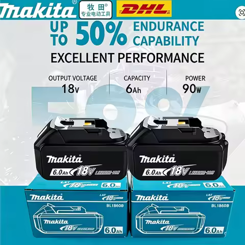 100% Genuine 18V Makita 9Ah 6Ah 5Ah 3Ah Makita Battery BL1840 BL1830B BL1850B BL1850 BL1860 BL1815 R