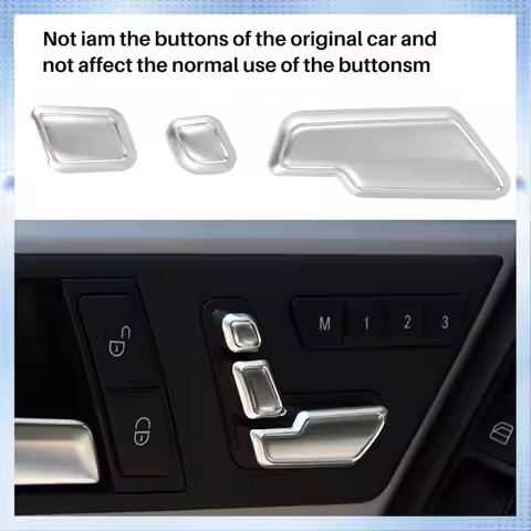 6Pcs Chrome Car Door Seat Adjust Buttons Switch For Mercedes-Benz E Class W204 W205 W212 W218 X204 X