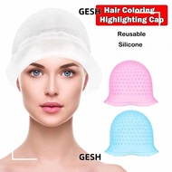 GESH Hair Coloring Highlighting Cap, Silicone Reusable Hair Coloring Hat, With Hook Hair Dying Frost