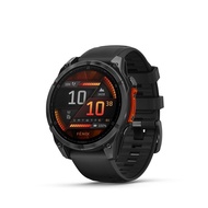GARMIN Fenix 8 47mm AMOLED GPS Smart Watch - Slate Grey Steel/Black Silicone