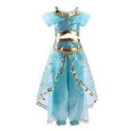 ZZOOI Girls Arabian Princess Costume Jasmine Dress for Carnival Children Aladdin Lamp Fancy Outfit G