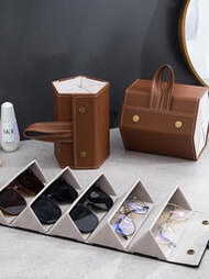 無印良品折疊眼鏡盒收納高級感簡約便攜式大尺寸盒男太陽鏡盒眼鏡盒太陽鏡盒