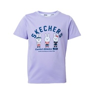 Skechers สเก็ตเชอร์ส เสื้อยืดแขนสั้นเด็กผู้หญิง Girls Comfort Athletic Short Sleeve Tee - SL424G663-