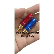 C- 1pair RCA Jack Male Audio Video Connector Plug HEAVY DUTY Gold Plated PALIC RCA Connector